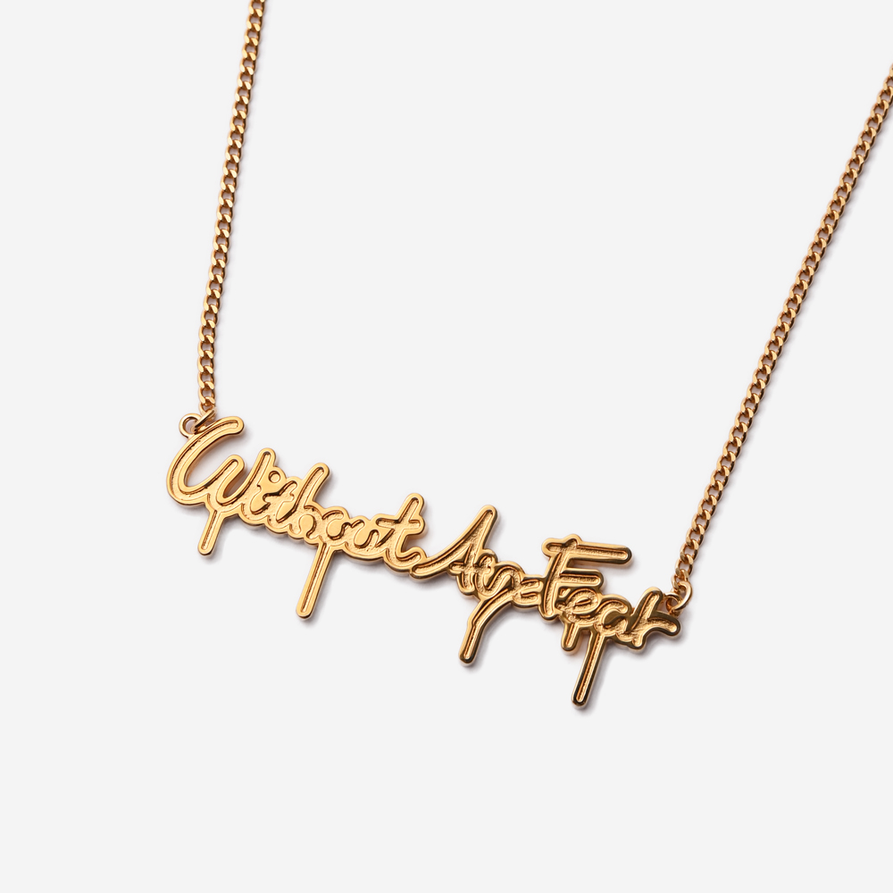 Dripping Logo Neck Lace(GOLD)