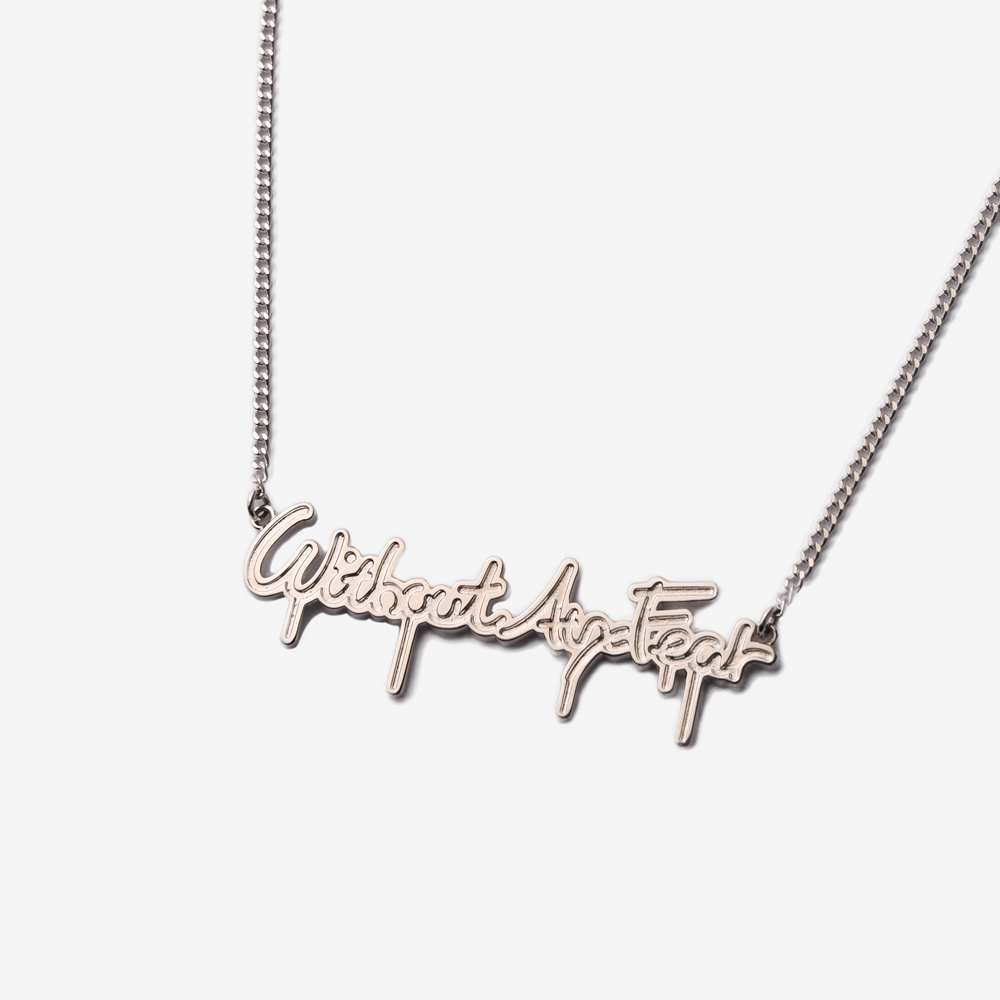 Dripping Logo Neck Lace(SILVER)