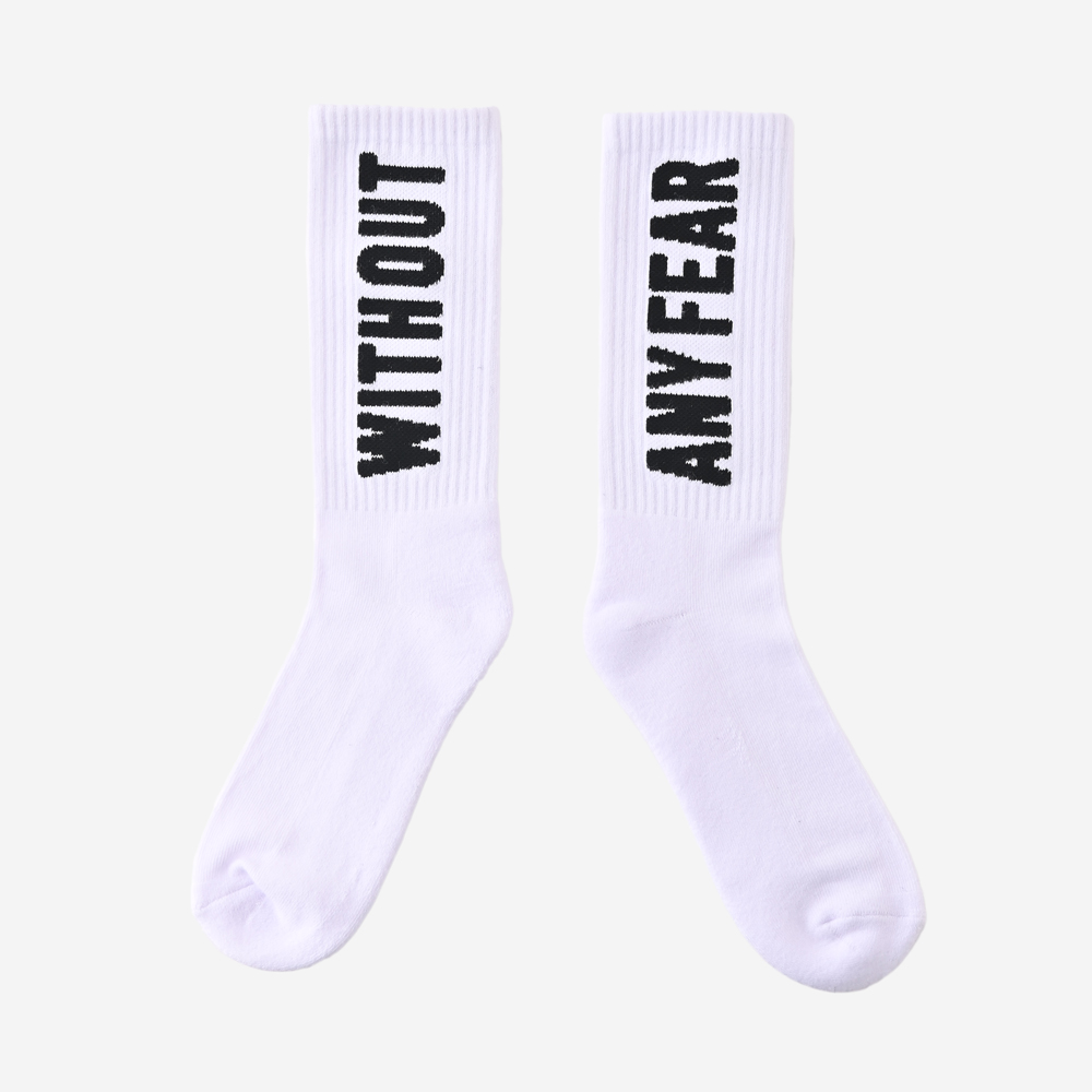 Jacquard Logo Socks(WHITE)