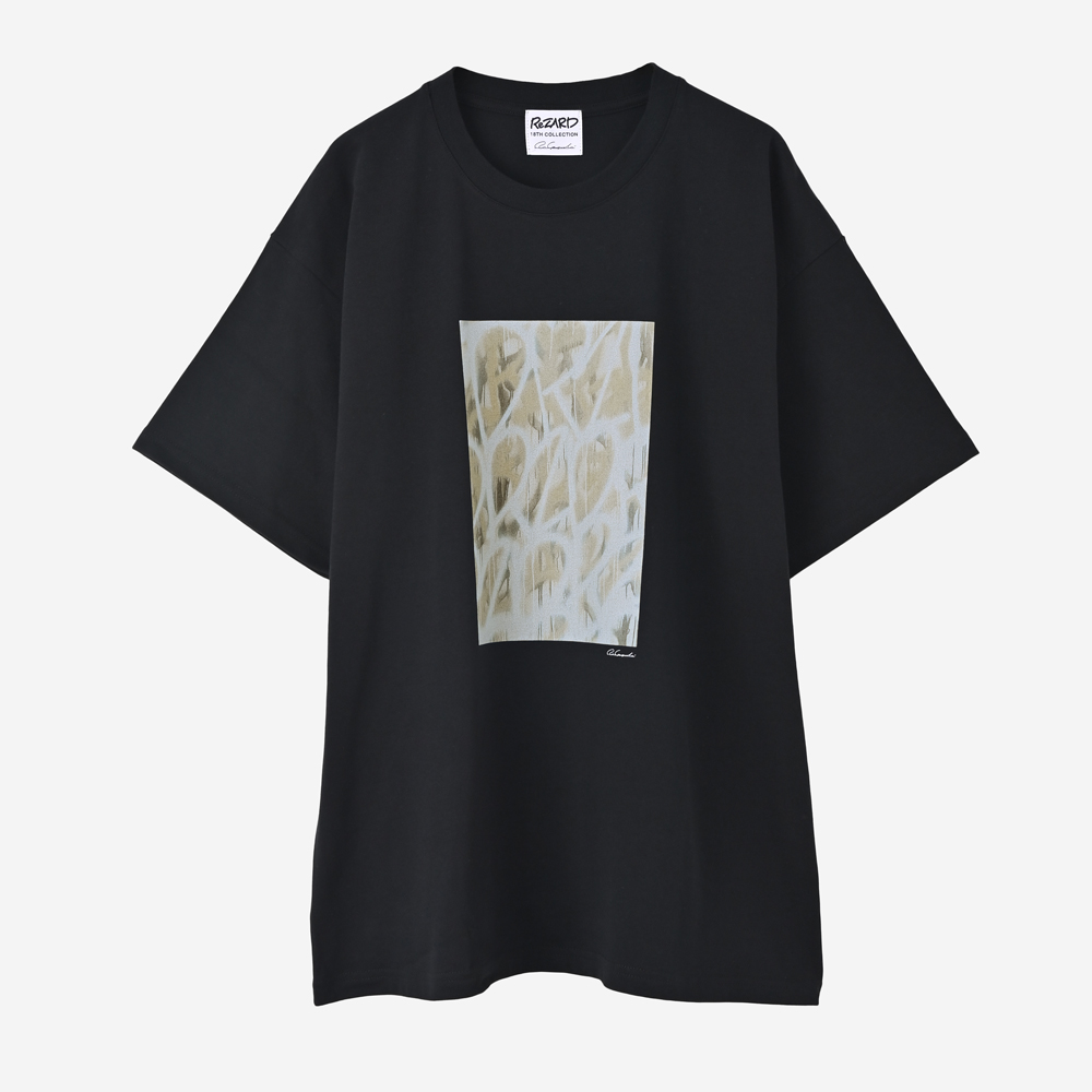 Spray Logo Graphic T-Shirts(BLACK)