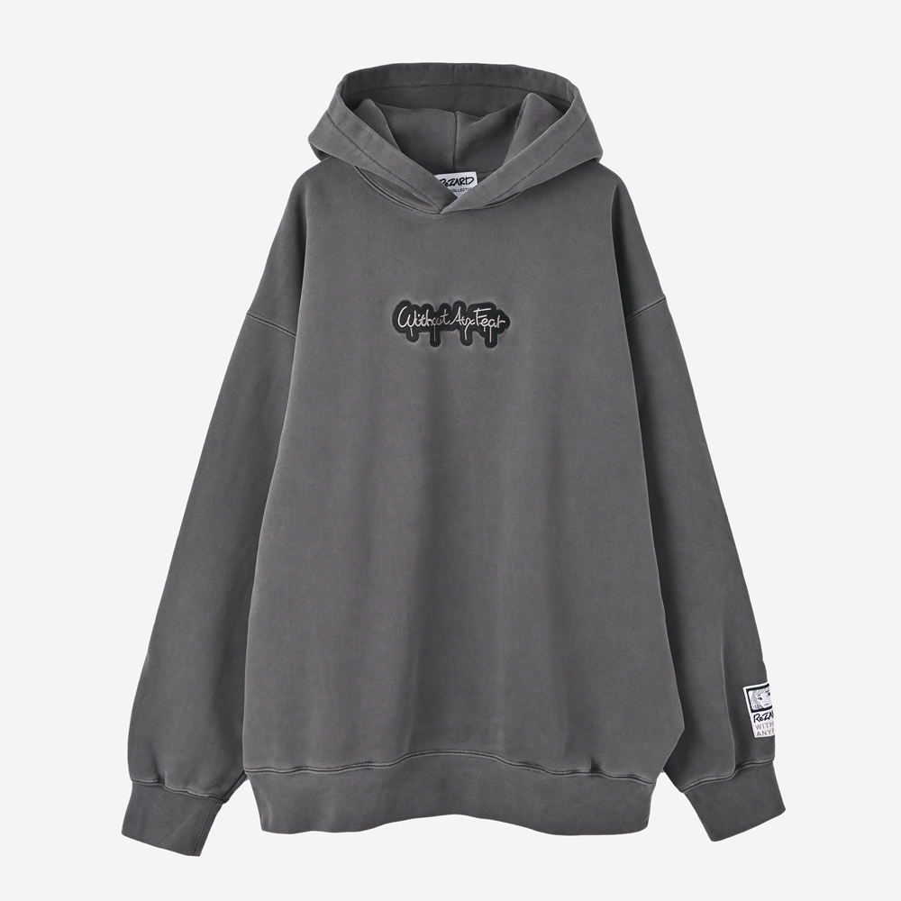 Spray Logo Print Hoodie(GRAY)