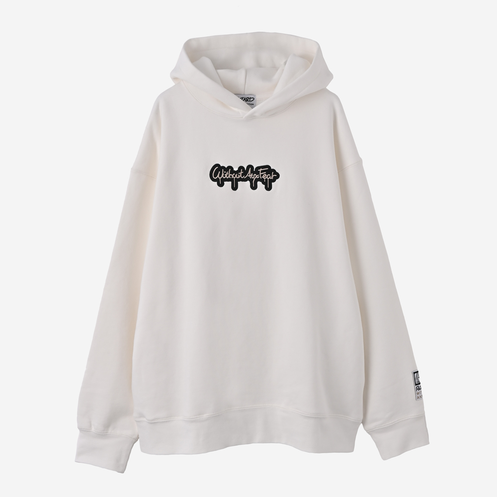 Spray Logo Print Hoodie(WHITE)