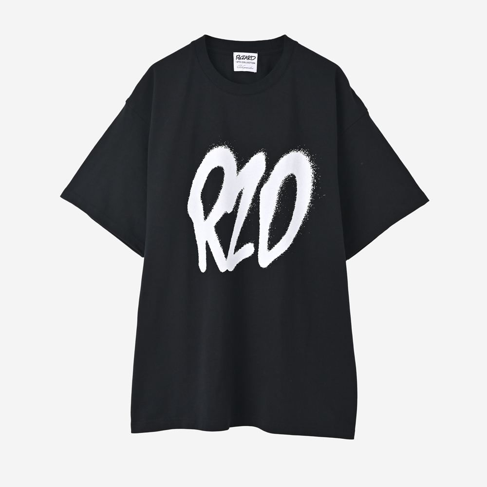 Spray Logo Print T-Shirts(BLACK)