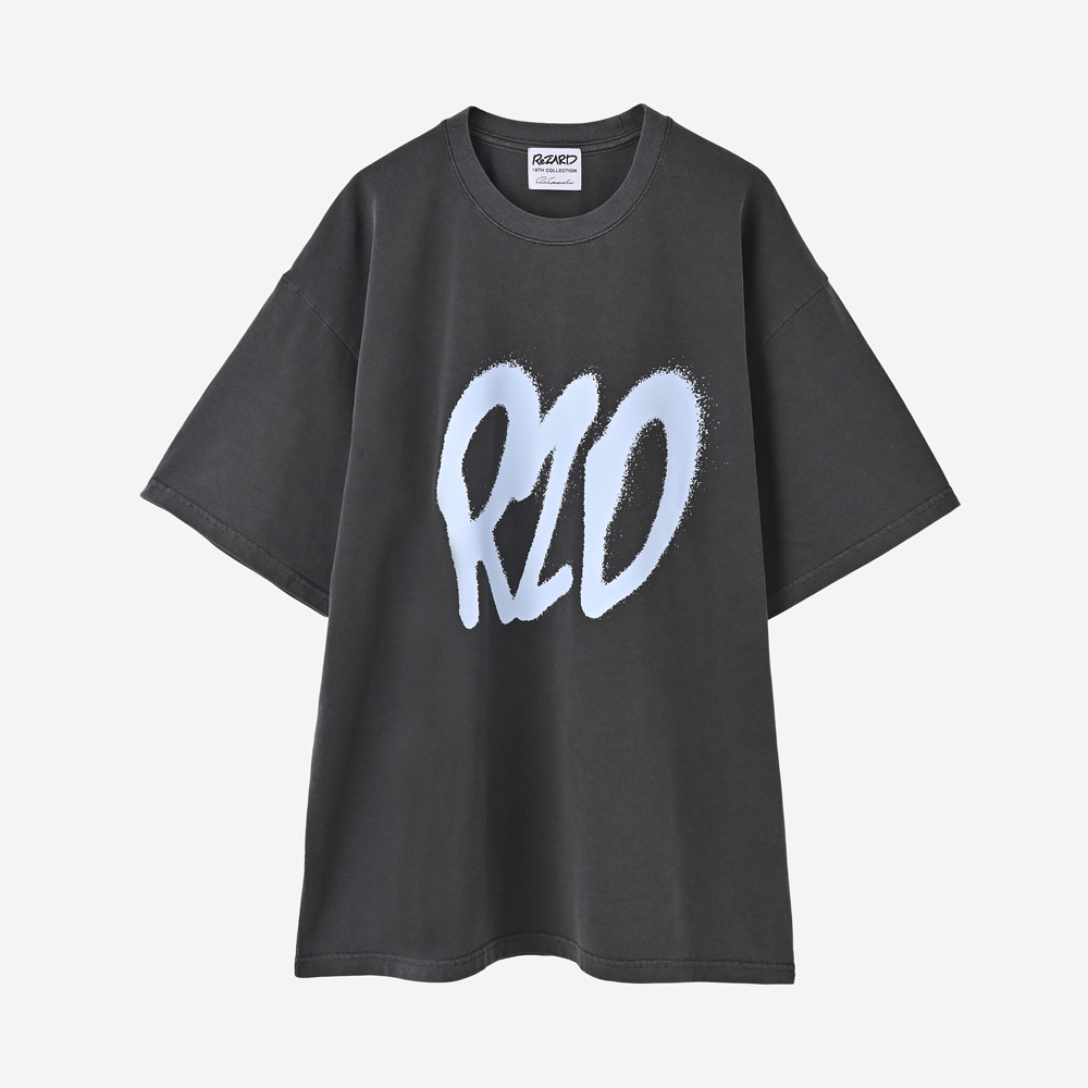 Spray Logo Print T-Shirts(GRAY)